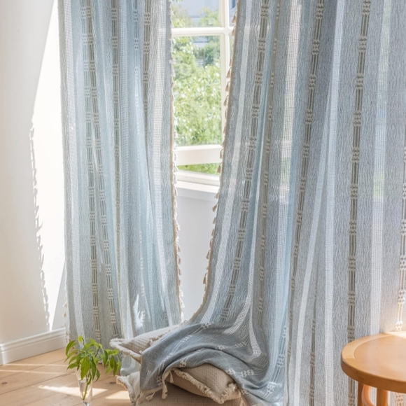 Elegant Blue Curtains - Picture 9 of 10